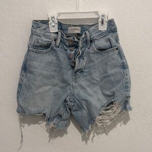 PacSun Vintage Blue Ripped Jean Shorts